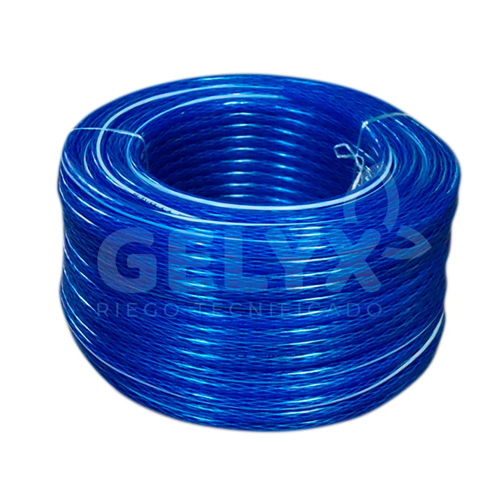 MANGUERA  DE  GAS REFORZADA AZUL  3/8 X 100 MTS