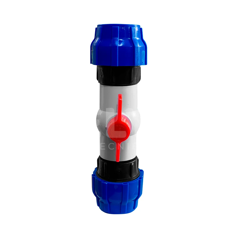 VALVULA PVC CON ACOPLES